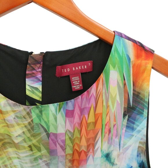 Ted Baker Cherche Shattered Crystal Tunic Sheath Sleeveless Mini Dress 3 US 8 - Picture 6 of 6